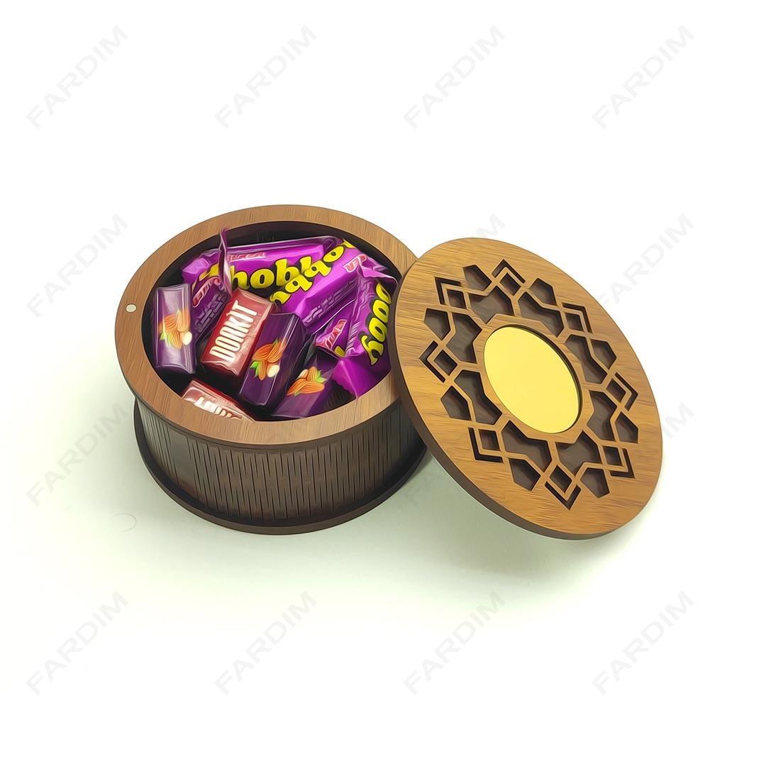 طرح برش لیزری جعبه هدیه و پذیرایی کد A132304